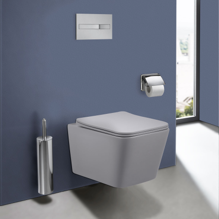 Унитаз подвесной безободковый Vincea Q-Line VT1-12MG серый матовый, с сиденьем микролифт